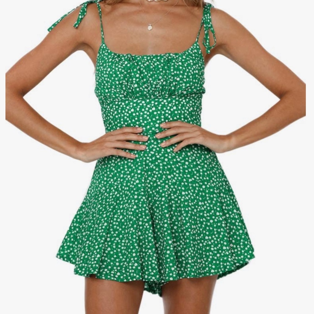 Women’s floral tie strap romper